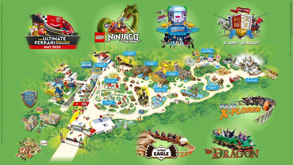Mapka Legolandu z oficjalnej strony. 